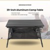 ARROWHEAD OUTDOOR 39" Aluminum Folding Camping Table, Adjustable Height Roll-Up Top, Under-Table Mesh Storage Shelf, Portable, Carry Bag, Black 2-Pack - 4 of 4