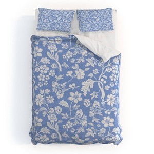 Deny Designs 3pc Full/Queen Showmemars Vintage Style Chintz Florals Duvet and Sham Set - 1 of 4