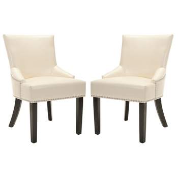 Lotus 19"H Side Chair (Set of 2) with Nail Heads  - Safavieh