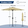10FT Outdoor Patio Umbrella with 8 Sturdy Ribs, Table Umbrella with Push Button Tilt and Crank, UV Protection Waterproof (Yellow) - 2 of 4