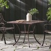 Coolbibila-Round Cast Aluminum Dining Table, Dining Table Outdoor, Dining Table Modern - 3 of 4