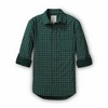 Hope & Henry Mens' Convertible Double Weave Button Down Shirt (Green and Gray Check, Small) - 4 of 4