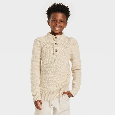 Boys' Textured Mock Neck Sweater - Cat & Jack™