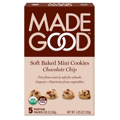 MadeGood Gluten Free Vegan Organic Chocolate Chip Soft Baked Cookies  - 4.25oz