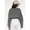 Coolmee Cropped Sweatshirts for Women Oversized Crewneck Long Sleeve Tops Fall Winter Clothes - 3 of 4