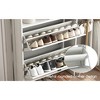 TiramisuBest Modern Minimalist MDF Shoe Cabinet - The sliding door design adds a touch of fashion to your home - White MDF Design - 4 of 4
