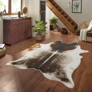 GDFStudio SierraRidge 5' x 7' Western Cowhide-Style Irregular Area Rug - 1 of 4