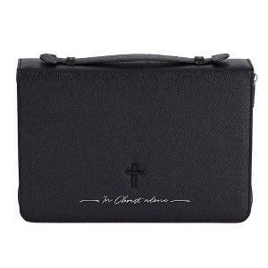 White Dove Designs Bible Cover-in Christ Alone-Cross-Black-XXLG - 1 of 4