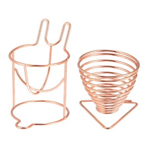 Unique Bargains Makeup Sponge Holder Rose Gold Tone 2 Pcs - 1 of 4