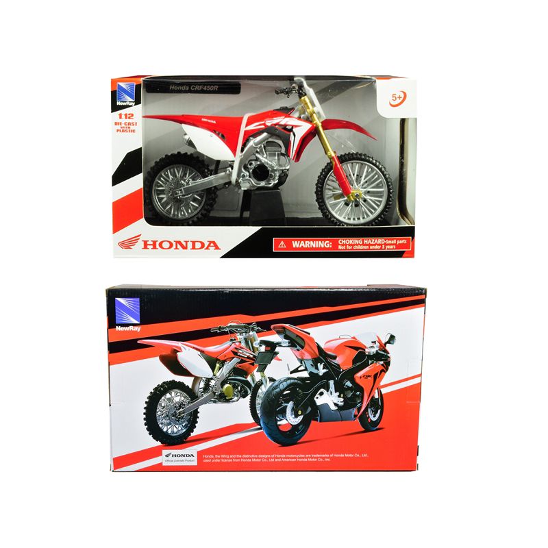 Honda CRF450R Red 1/12 Diecast Motorcycle Model by New Ray, 3 of 4