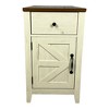 Homy Casa Modern Farmhouse Side Table with Charging Station, Drawer and Storage Cabinet, End Table for Living Room or Bedroom - 4 of 4