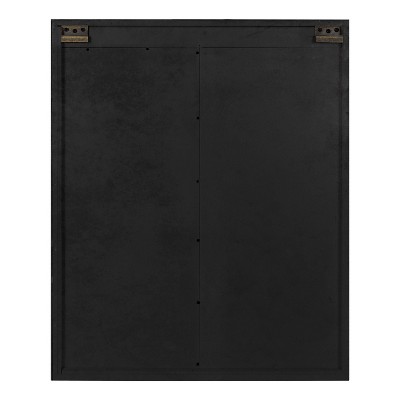 Rustic Brown Wood Wall Storage Cabinet with Vanity Mirror and Sliding Barn Door