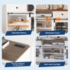 75‘’ Farmhouse TV Stand, Media Console Table with 2 Drawers - 3 of 4