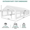 Heavy Duty Party Tent - Commercial Canopy with Removable Sidewalls & Church Windows for Weddings - 3 of 4
