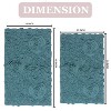 Bell Flower Collection Tufted Bath Rugs, Extra Soft and Absorbent, Non-Slip Bath Mats, Machine Washable Bath Mats, and Tub, 2 Piece Set(M+L), Blue - 3 of 4