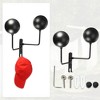 Unique Bargains Rack Wall Mount 180 Degree Rotation Metal Motorcycle Bike Helmet Black 1 Set - 4 of 4