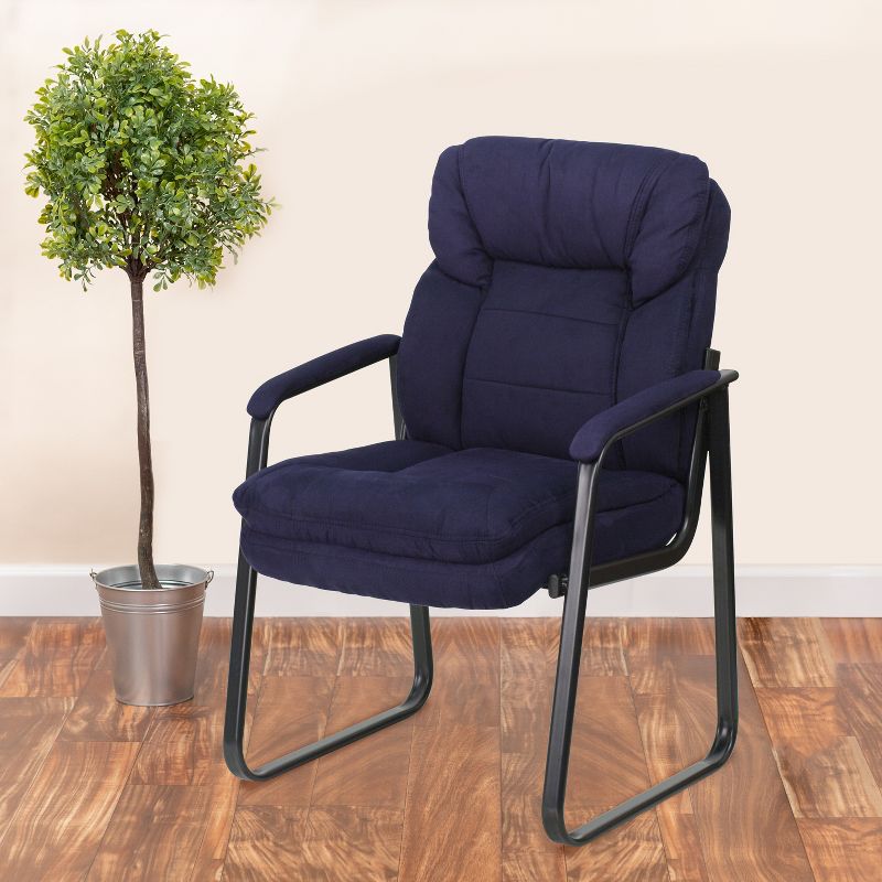 Flash Furniture Executive Side Reception Chair with Lumbar Support and Sled Base, 2 of 7