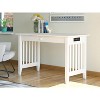 HomeStock Mission Desk with Drawer and Charger White - 2 of 4
