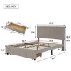 NicBex Queen Size Velvet Upholstered Platform Bed with 1 Drawer for Adults/Boys/Girls,Beige - 3 of 4