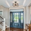 LNC Chet III 4-Lights 12.5-in Matte Black and Brown Wood Grain Farmhouse LED Semi-flush Mount Lights - 4 of 4