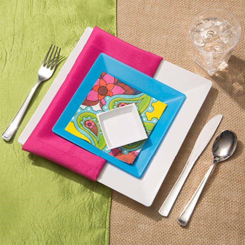 Smarty Had A Party 4.5" White Square Plastic Pastry Plates (240 plates), 3 of 5