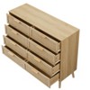 KIGFTSOD 8 Double Dresser with rattan drawers,Natural - 4 of 4
