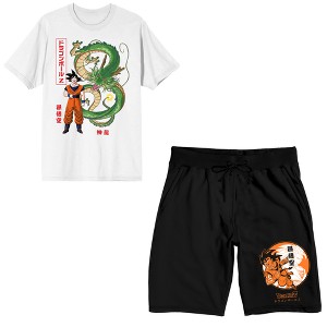 Dragon Ball Z Goku And Shenron Men's Short Sleeve Shirt & Sleep Shorts Set - 1 of 4