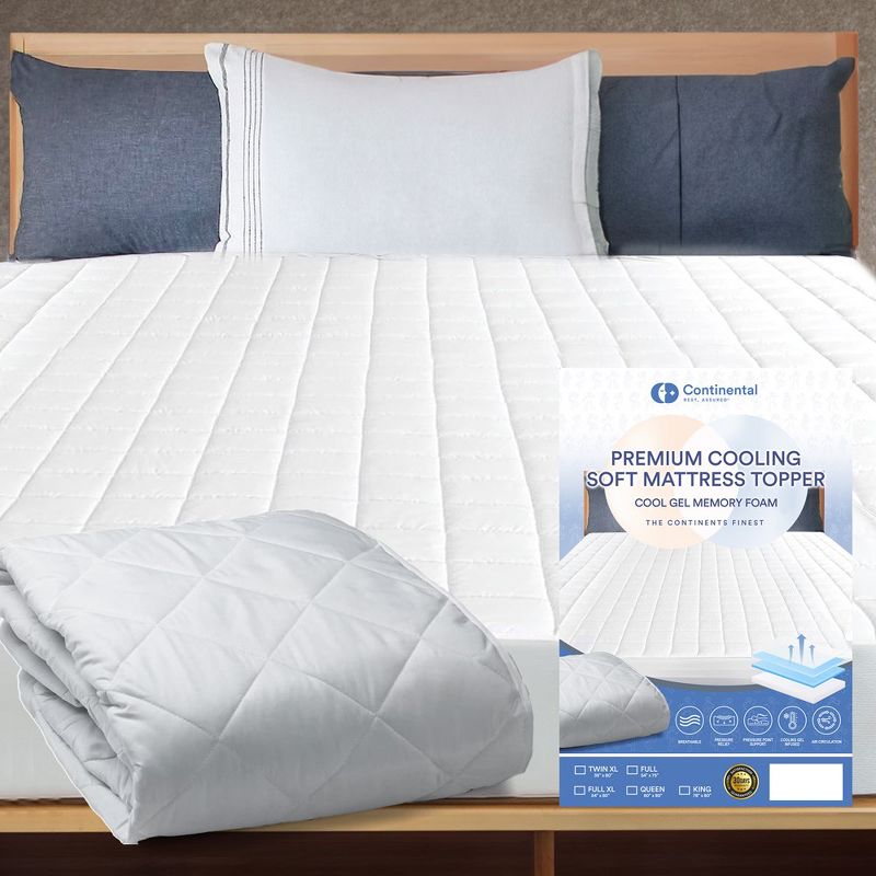 Continental Bedding Cooling Fitted Mattress Pad Protector Sheet Cover, 4 of 6