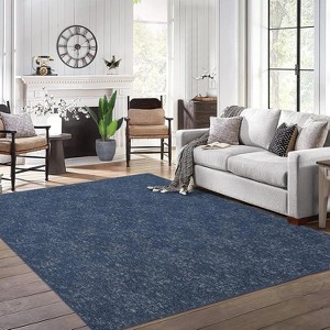 Textured Area Rug, Washable and Stain Resistant, Contemporary Farmhouse Carpet, Low Pile Accent, Non-Slip Front Door Mat for Living Room - 1 of 4