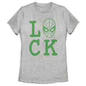 Women's Marvel Spider-Man St. Patrick's Day Spidey Luck T-Shirt - 1 of 4
