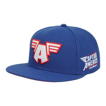 Marvel Universe Captain America A Logo Blue Snapback Hat-OSFA
