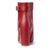 Allegra K Women's Pointed Toe Buckle Decor Heel Ankle Boots - 3 of 4