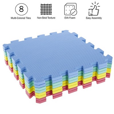 Multicolor EVA Foam Interlocking Exercise and Play Mat Set