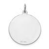 Black Bow Jewelry Sterling Silver, Makayla Collection, 20mm Disc Initial F Pendant - 3 of 4