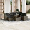 vidaXL 8 Piece Patio Sofa Set with Cushions Poly Rattan - Gray - 2 of 4