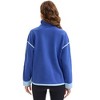 ATHLECHIC Women's Fleece Pullover Half Zip Cropped Sweatshirt Oversized with Pockets Warm Fuzzy Sweater - 4 of 4