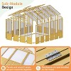 AMERLIFE Wooden Greenhouse, Pre-Assembled Solid Cedar Frame, Walk-in Design - 3 of 4