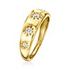 Ross-Simons 0.25 ct. t.w. Diamond Starburst Ring in 18kt Gold Over Sterling - 3 of 4