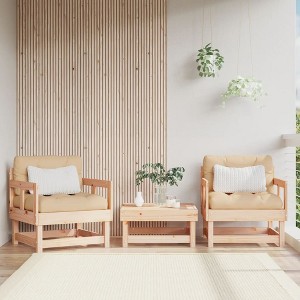 vidaXL Patio Chairs 2 pcs Solid Wood Pine - 1 of 4