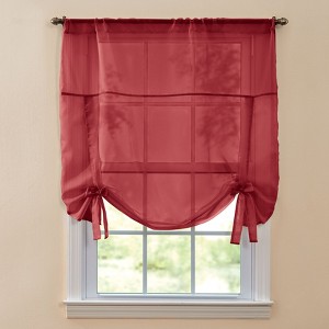 BrylaneHome BH Studio Sheer Voile Tie-Up Shade - 1 of 4