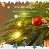 SEVOBAL Wreaths Christmas Wreath Outdoor Christmas Wreath Decoration Holiday Decor for Home Christmas Outdoor Decorations, Green, 36"*36"*4" - 4 of 4