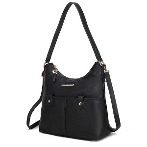 MKF Collection Harper Vegan Color Block Leather Women’s Shoulder Hobo Bag by Mia K - 1 of 4