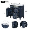 TUYOHW Bathroom Vanity with Top Sink, Modern Bathroom Storage Cabinet with 2 Drawers and a Tip-out Drawer, Single Sink Bathroom Vanity - 3 of 4