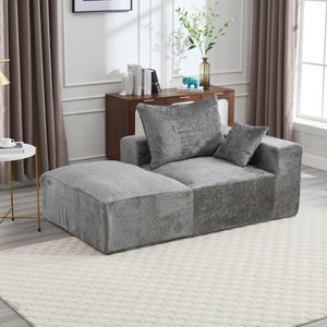 NicBex Couches for Living Room 2-Seat Combination Sofa Exquisite Fabric Upholstered Comfortable Flexible and Changeable Sofa Couch with Pillows, Grey - 1 of 4