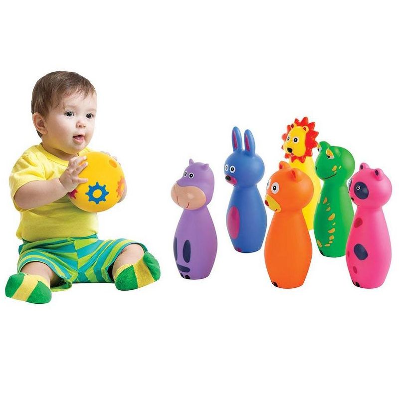 Bowling Friends Play Set for Kids Game With 6 Pins Bowling Ball, and Convenient Carrying Case, 1 of 3