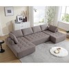 GDFStudio Belor 138.5" Transitional 6-Seater U-shaped Mesh Upholstered Modular Sofa - 2 of 4