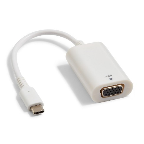 Monoprice USB-C VGA Multiport Adapter - White, With USB 3.0 Connectivity &  Mirror Display Resolutions Up To 1080p @ 60hz - Select Series
