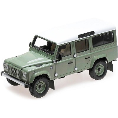 2015 Land Rover Defender 110 HUE 166 Green Met. w/White Top Heritage Ed. Ltd Ed 3000 pcs 1/18 Diecast Model Car by Almost Real