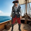 Joyfy Men Pirate Costume, Adult Pirate Shirt Vest Viking Pants Hat Set for Halloween Themed Parties - 2 of 4