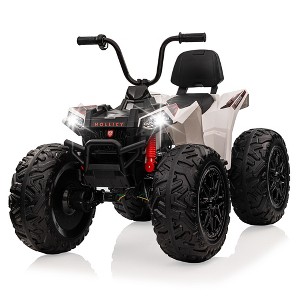 Coucheta 24V Kids ATV Quad, 2-Seater 4WD Ride-On w/ 4x100W Motor, Dual 7AH Battery, Throttle Control, EVA Tires & Metal Suspension, LED Lights &Music - 1 of 4